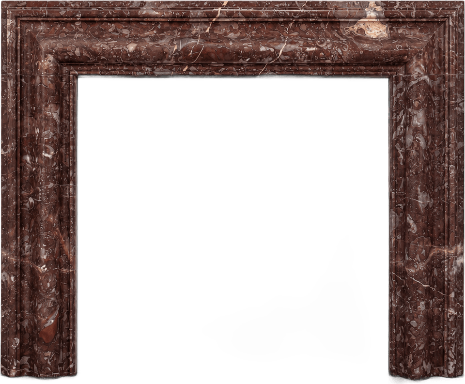 Camino in marmo rosso brecciato — Marmo rosso brecciato, finitura levigata